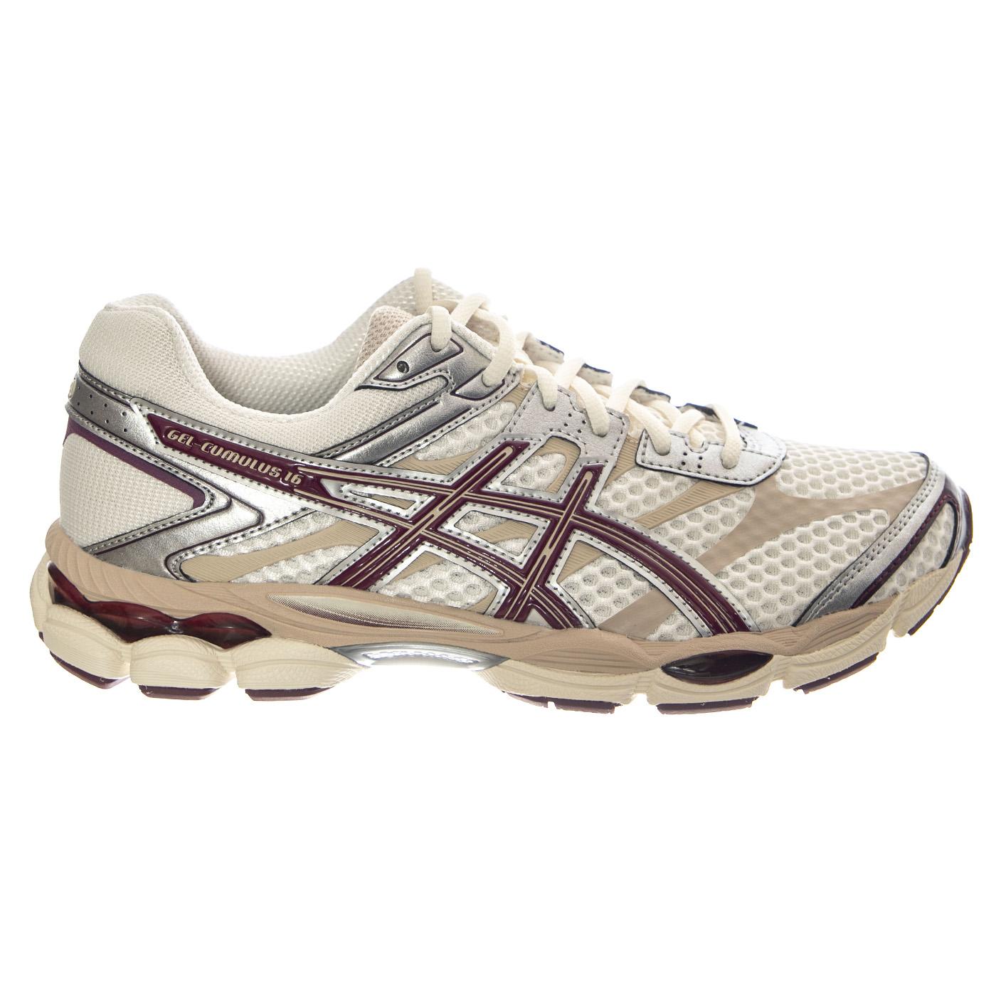 Gel-Cumulus 16 Cream/Benimo Purple - Scarpe Stringate Uomo Multicolore 1203A733-104 CREAM/BENIIMO PURPLE ASICS 