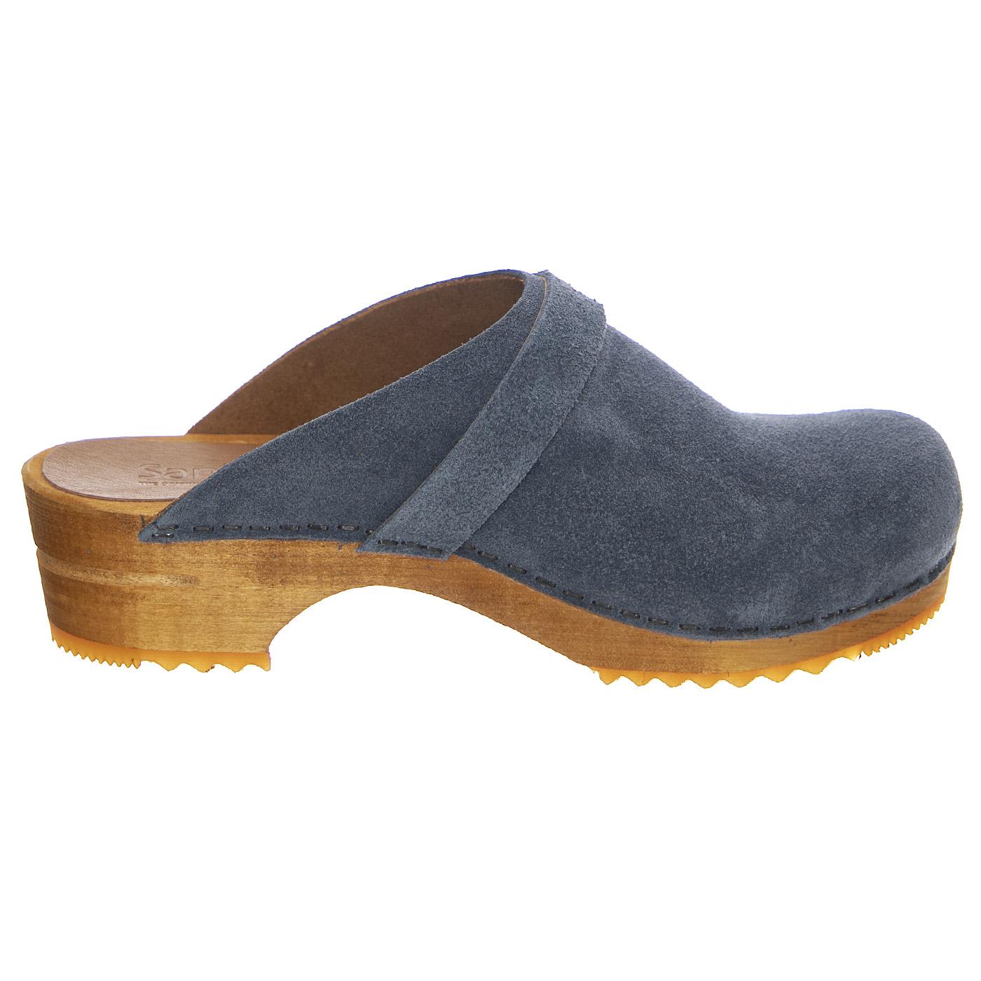 W' Wood-Hedi Open Dove Blue - Sandali in Pelle Donna Blu 457190-92  SANITA 