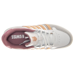 Court Pasilades White / Apricot Shoes - Scarpe Stringate Profilo Basso Uomo Bianche / Multicolore 06931-948-M  K-SWISS 