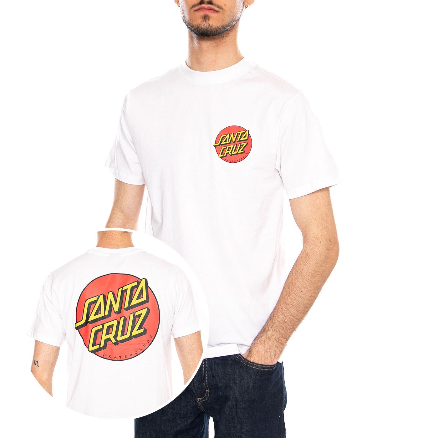 CLASSIC DOT - Maglietta Girocollo Uomo Bianca SCA-TEE-11049 White SANTA CRUZ 