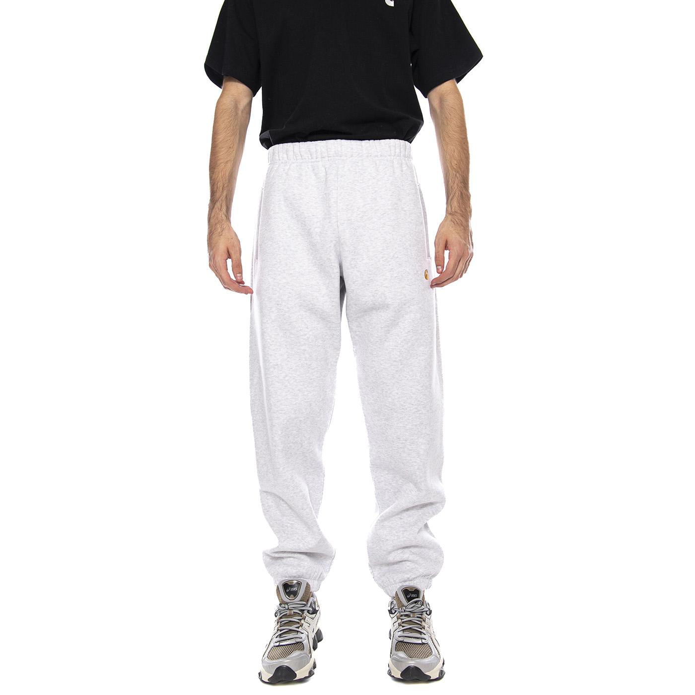 Chase Sweat Pant Ash Heather / Gold - Pantaloni in Felpa Uomo Grigi I033667.00JXX . CARHARTT WIP 
