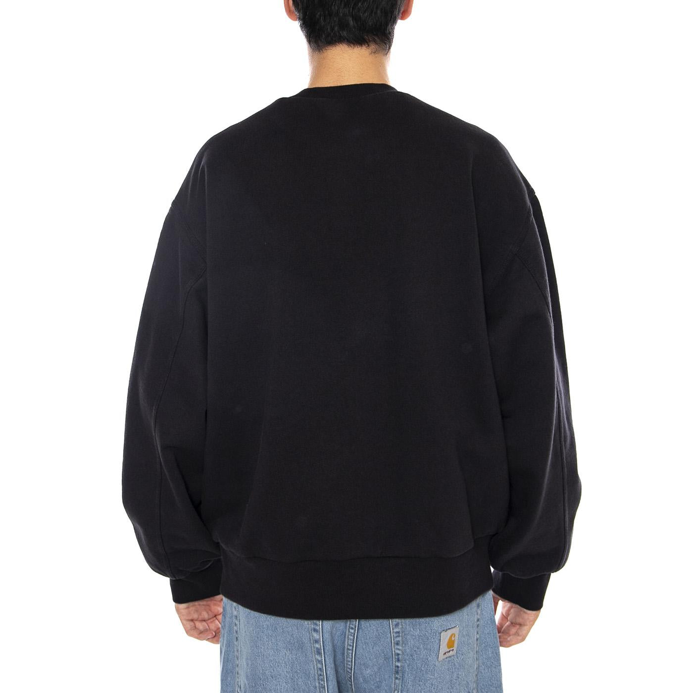 Detroit Sweat Black- Felpa Girocollo Uomo Nera I035547.8906 . CARHARTT WIP 