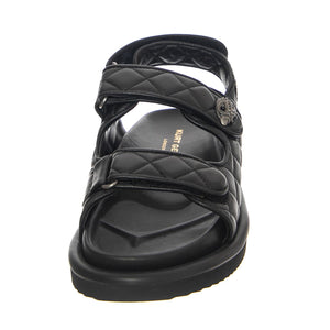 W' Orson Black Leather Summer Sandals - Sandali Donna Neri KG-3469600109  KURT GEIGER 