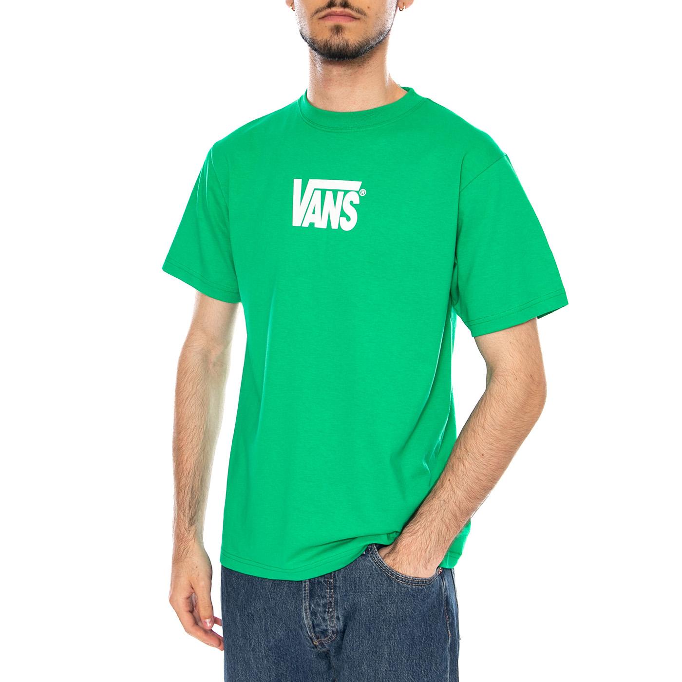STRETCH LOGO SS TEE VIVID VERDANT - Maglietta Girocollo Uomo Verde VN000SWD FLX1 VANS 