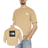 M EVO BOX NSE REG SS KHAKI STONE - Maglietta Girocollo Uomo Beige  Uomo THE NORTH FACE