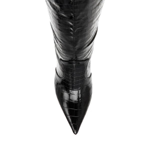 Resolute Black Croco - Stivali Donna Neri SMSRESOLUTE-66  STEVE MADDEN 