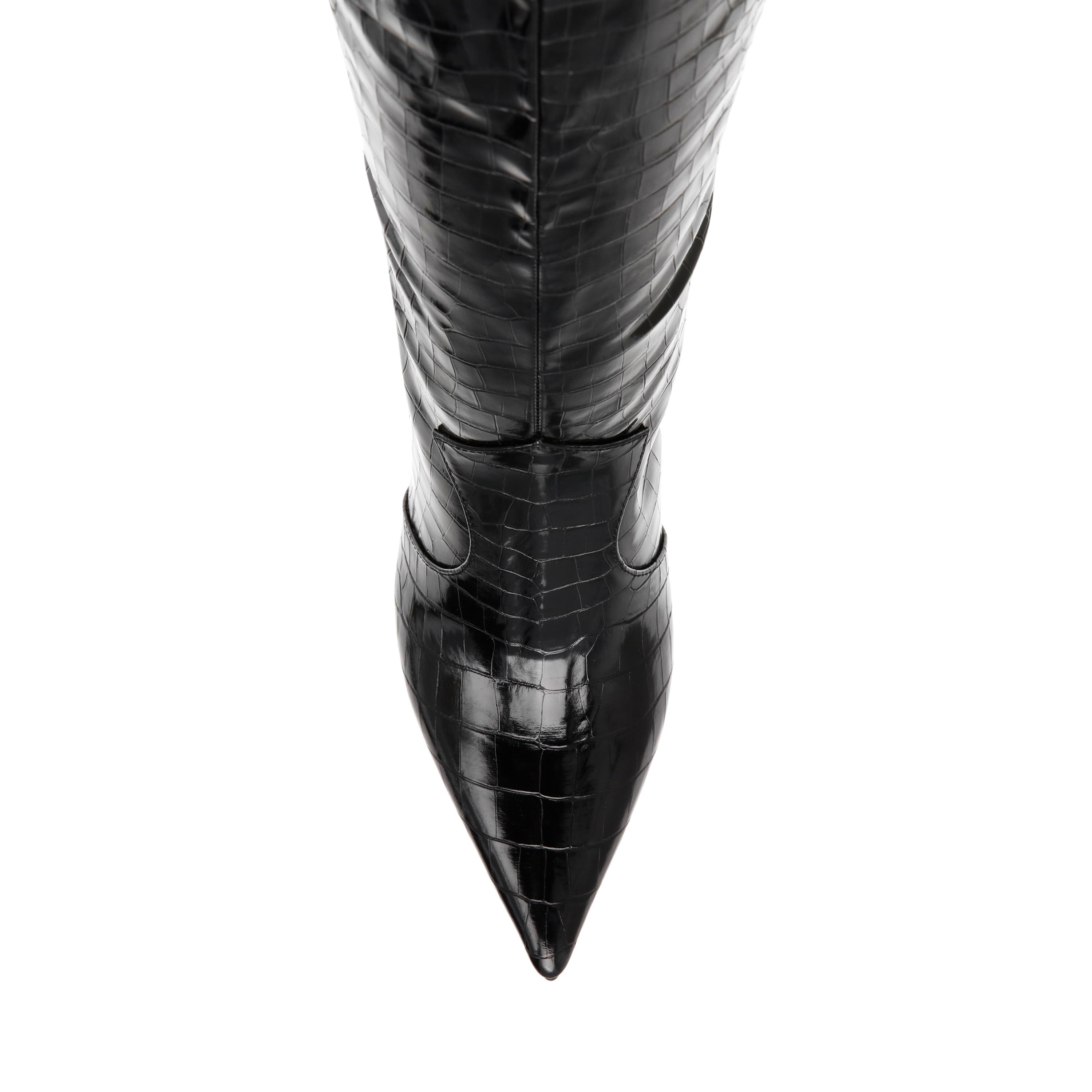 Resolute Black Croco - Stivali Donna Neri SMSRESOLUTE-66  STEVE MADDEN 