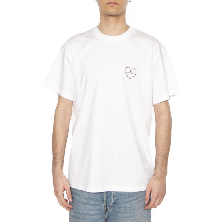 S/S Furoshiki T-Shirt White / Red - Maglietta Girocollo Uomo Bianca I034655.1WZXX  CARHARTT WIP 