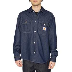 Harvey Shirt Jac Blue - Camicia Denim Jeans Uomo Blu I033346.0102  CARHARTT WIP 