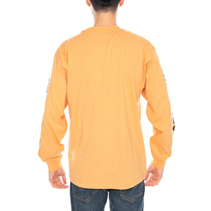L/S Cold Drinks T-Shirt Gentle Orange - Maglietta Girocollo Maniche Lunghe Uomo Arancione I036216 3IAXX CARHARTT WIP 