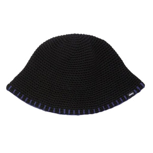 Julien Crochet Bucket Hat Black - Cappello da Pescatore in Maglia Nero 200520025-BLK  OBEY 
