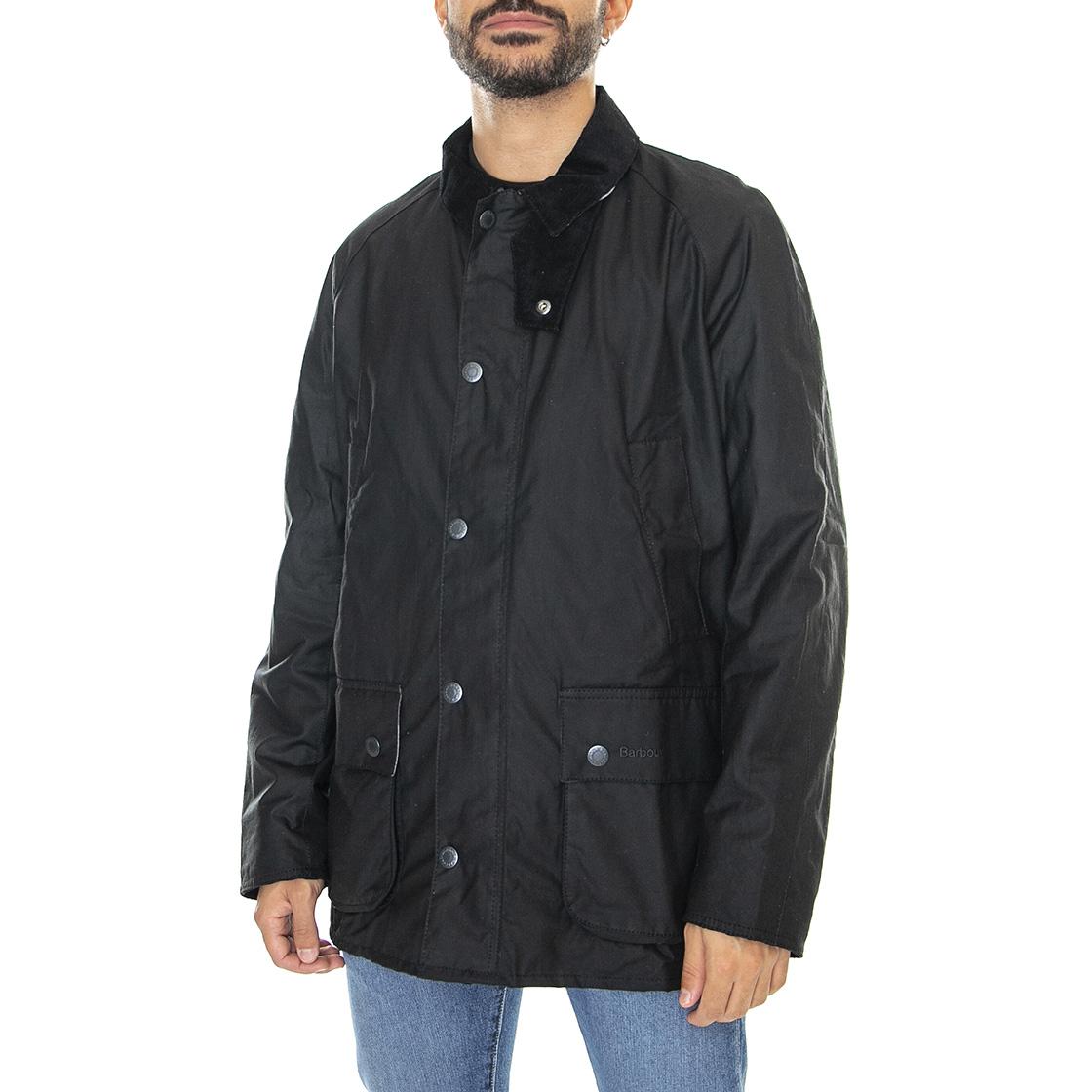 Bodey Wax Black Grey Stone Tartan - Giacca Invernale Uomo Nera 222MMWX1843-BK71  BARBOUR 