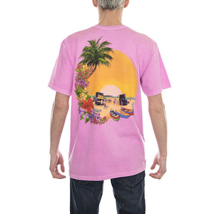 HELLSHIRE PIG. DYED TEE PINK 1904199-PINK  STUSSY 