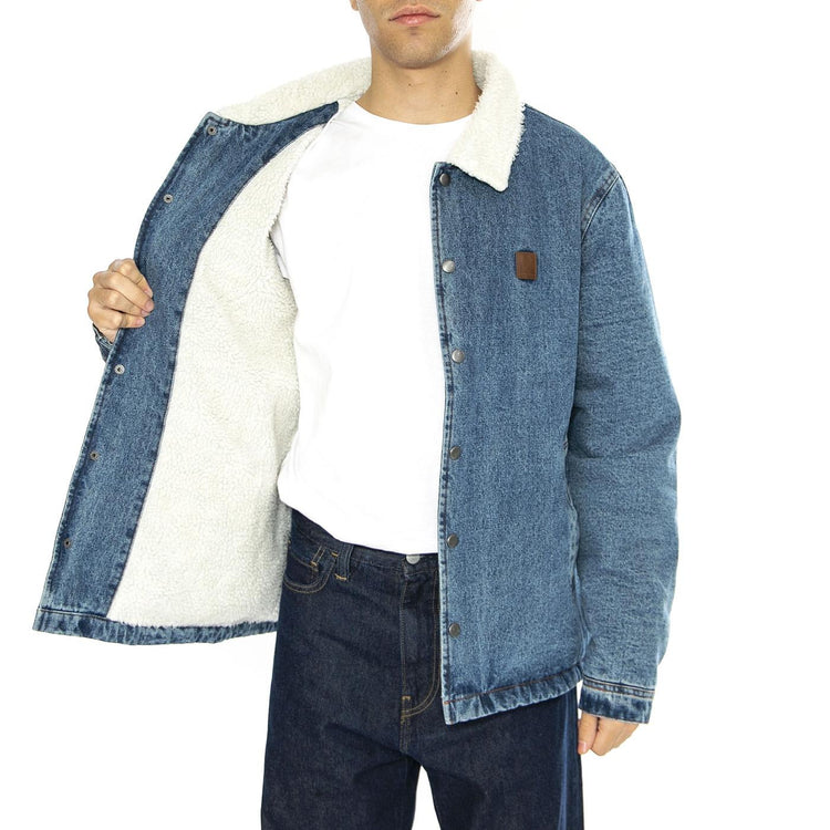 Beta Lined Coaches Jacket Worn Indigo - Giacca Denim Jeans Uomo Blu 03371-WNIDG  BRIXTON 