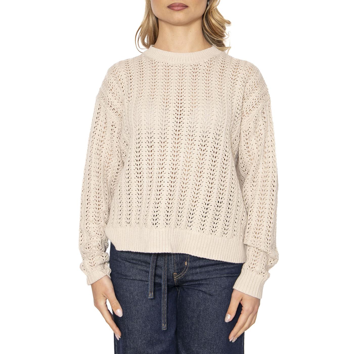 Sunrise Crochet Sweater Oatmeal - Maglia Donna Beige 0013A-0000  LEVIS 
