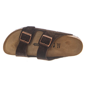 Arizona Suede Leather Narrow Fit Mocha - Sandali Uomo Marroni 1027083 MCH BIRKENSTOCK 