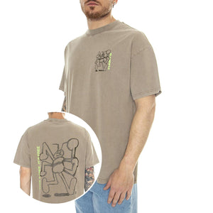 Hike Tee Washed Sand - Maglietta Girocollo Uomo Marrone FNKSS24-21812  FUNKY 