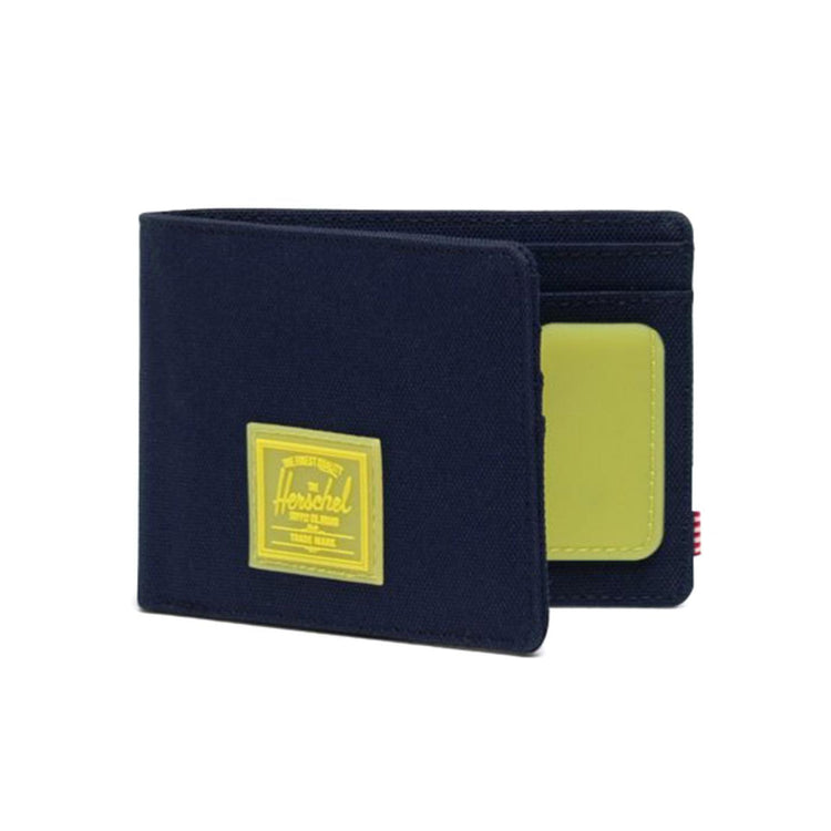Roy Rubber Rfid Peacoat / Cyber Yellow - Portafogli Blu 10834-04714-OS  HERSCHEL 