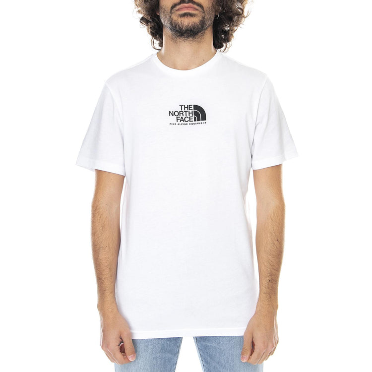Fine Alp T-Shirt - Tnf White / Tnf Black - Maglietta Girocollo Uomo Bianca NF0A4SZULA91  THE NORTH FACE 
