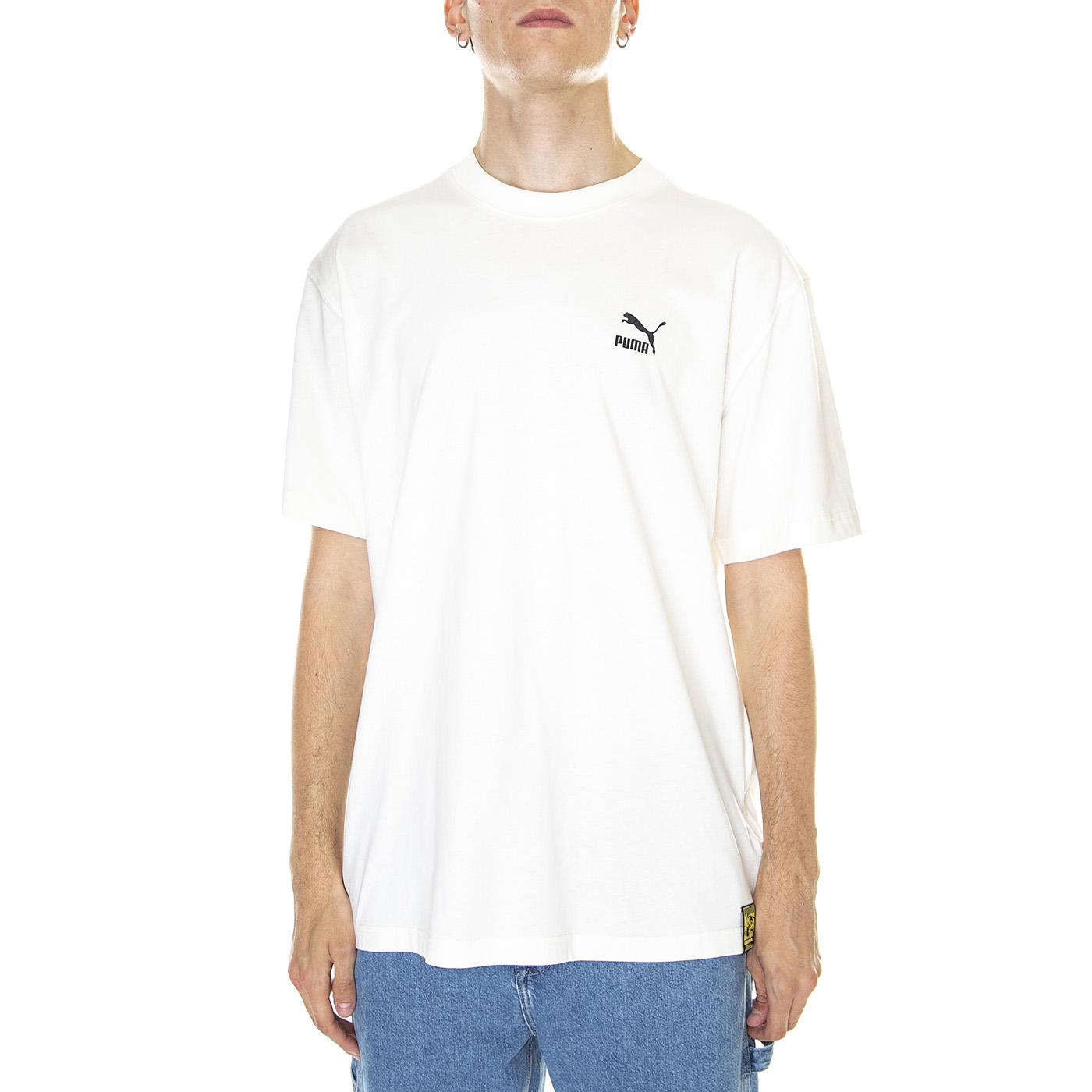 M' PUMA x STAPLE Tee Warm White - Maglietta Girocollo Uomo Bianca 539824-65  PUMA 