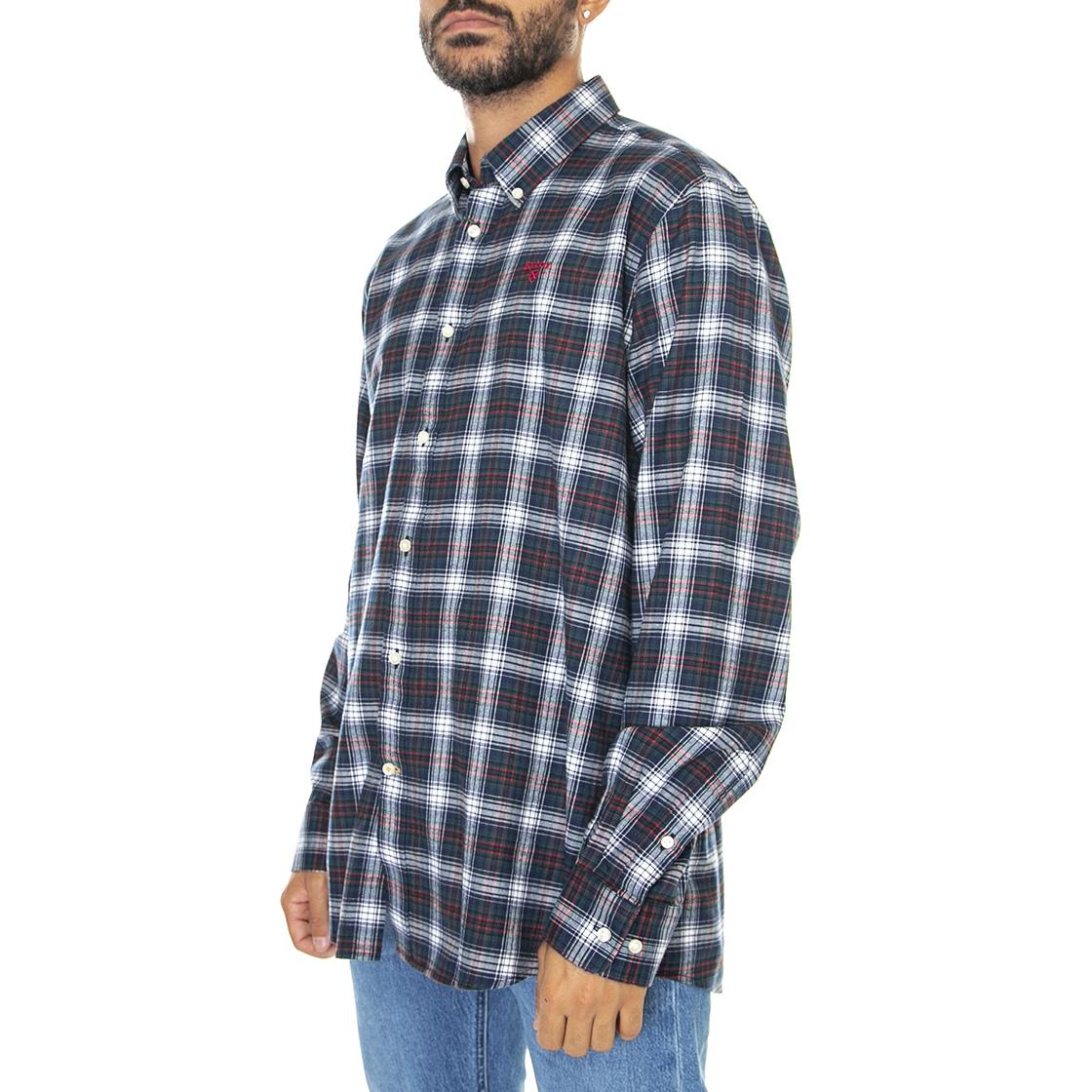 Portland Tailored Shirt Navy - Camicia Uomo Blu / Multicolore 222MMSH5241-NY91  BARBOUR 