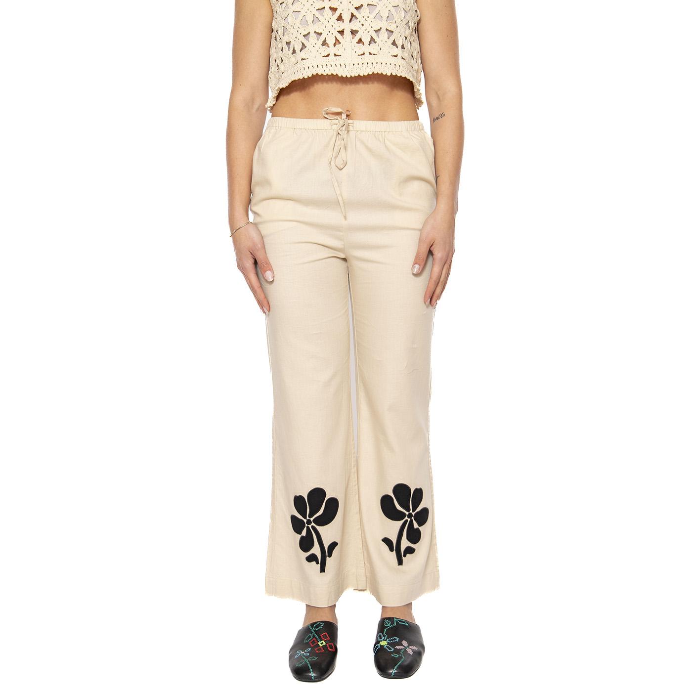 Marygold Brigitte Pants Ecru - Pantaloni Donna Beige WPT00223-ECRU  THINKING 
