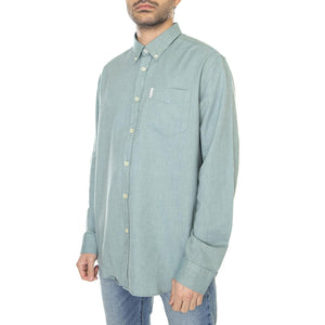Signature Gots Organic Oxford Jade - Camicia Uomo Verde 65094-657  BEN SHERMAN 