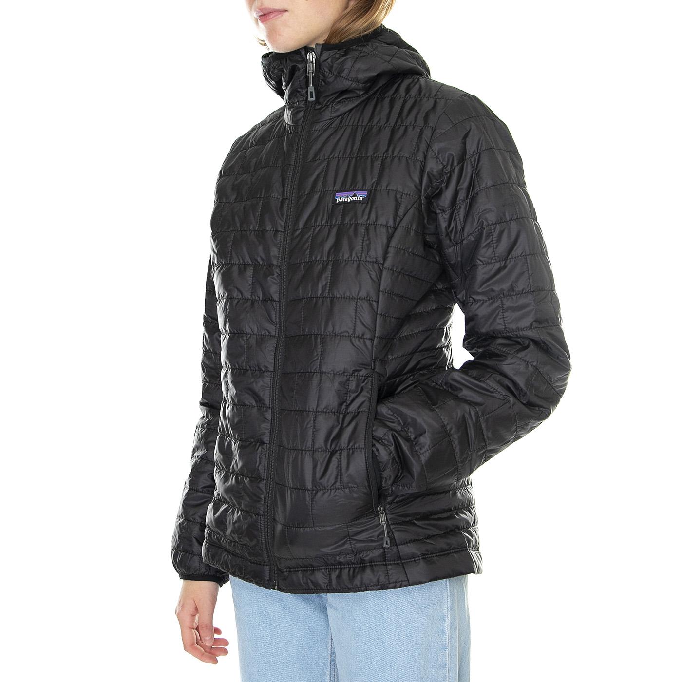 W's Nano Puff Hoody Black - Giacca Invernale con Cappuccio Donna Nera 84227-BLK  PATAGONIA 