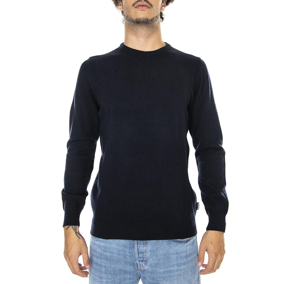 Harrow Crew Neck Dark Navy - Maglione Girocollo Uomo Blu FW22-MKN0867-NY94  BARBOUR 