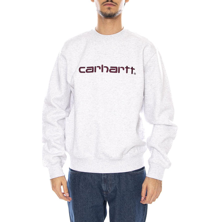 Carhartt Sweat Ash Heather / Rondo - felpa Girocollo Uomo Grigia I030546.38HXX . CARHARTT WIP 