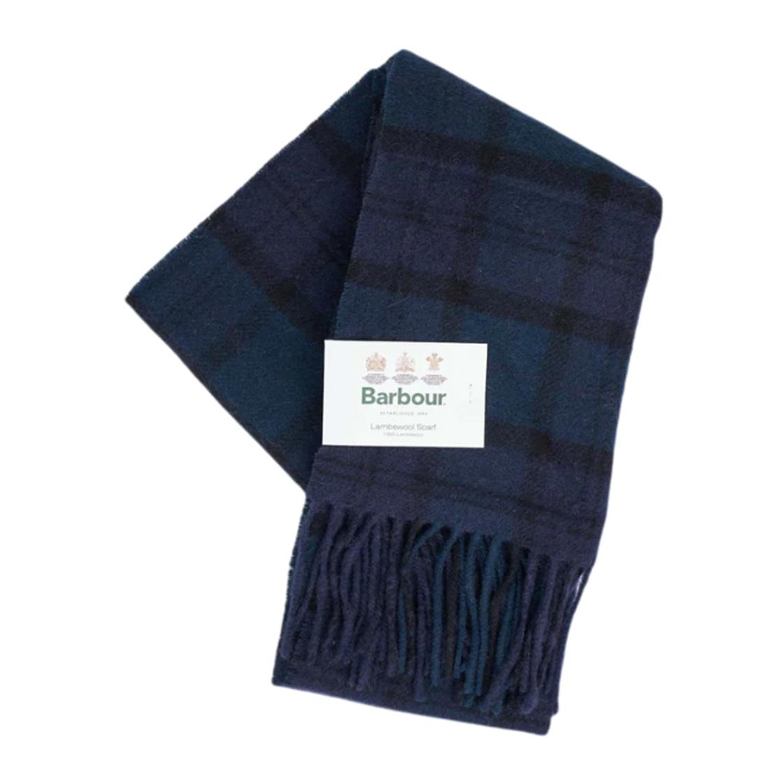 Tartan Lambswool Scarf Black Watch - Sciarpa Tartan Nera / Blu / Multicolore 222MUSC0001-NY91  BARBOUR 