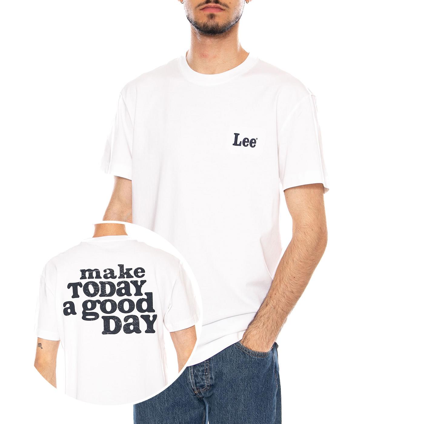 GOOD DAY TEE BRIGHT WHITE - Maglietta Girocollo Uomo Bianca 112376469 WHT LEE 