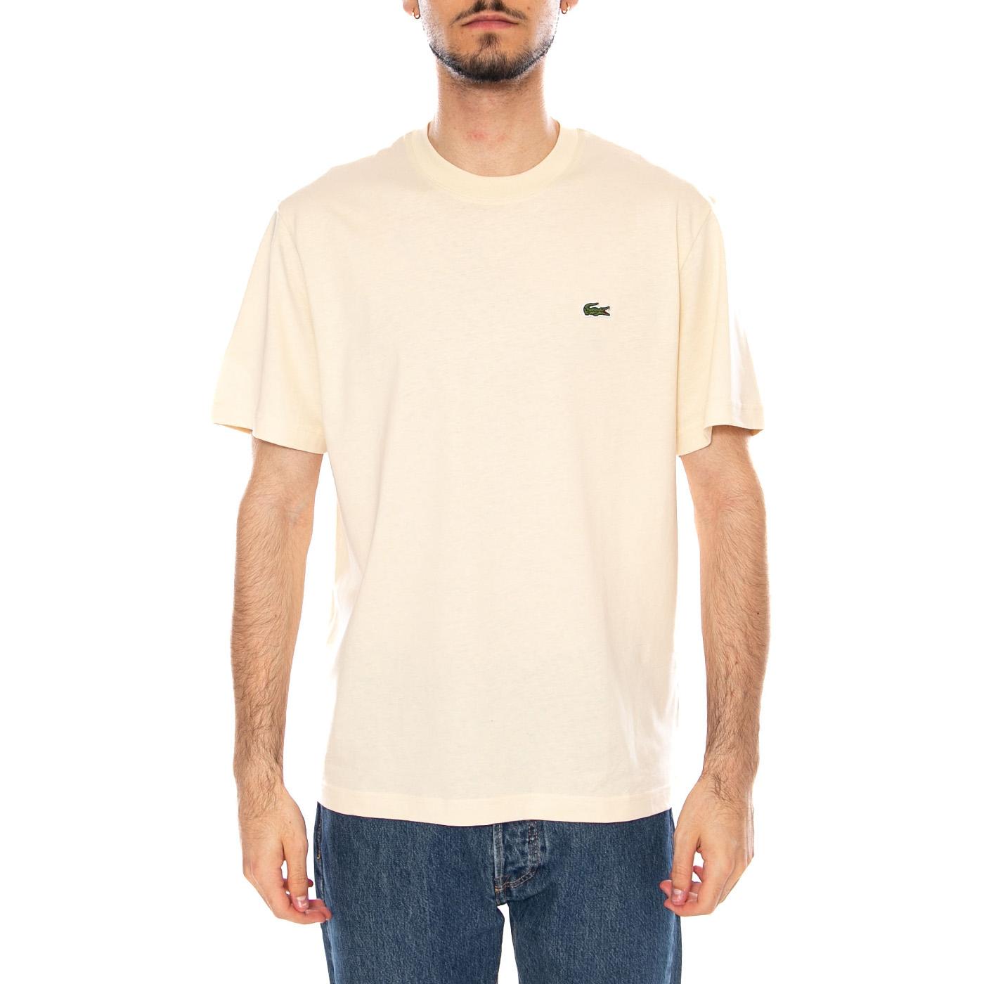 T-SHIRT ECRU - Maglietta Lacoste Girocollo Uomo Ecru TH7318 056 LACOSTE 