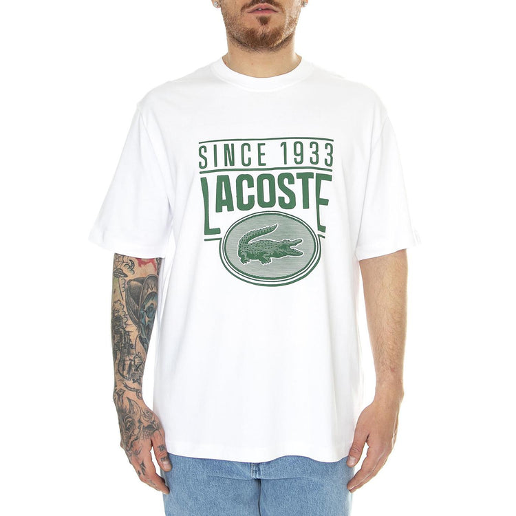 T-Shirt 001 White / Multi - Maglietta Girocollo Uomo Bianca TH7315-001  LACOSTE 