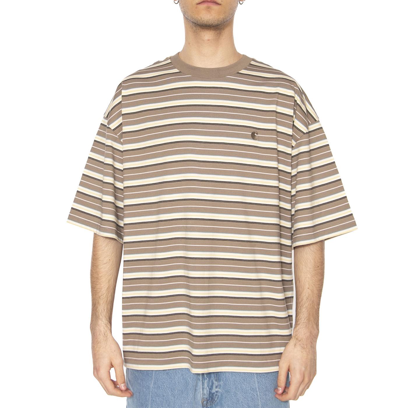 S/S Nathan T-Shirt Nathan Stripe, Branch - Maglietta Girocollo Uomo Multicolore I034640.2PZXX  CARHARTT WIP 