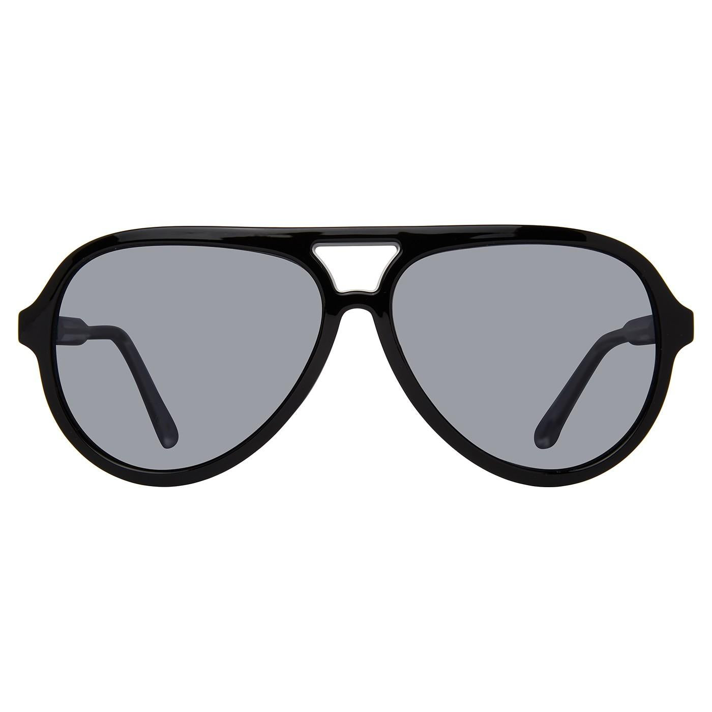 Lawson Black Crystal Clear Solid Smoke - Occhiali da Sole Grigi SMAX17194  STEVE MADDEN 