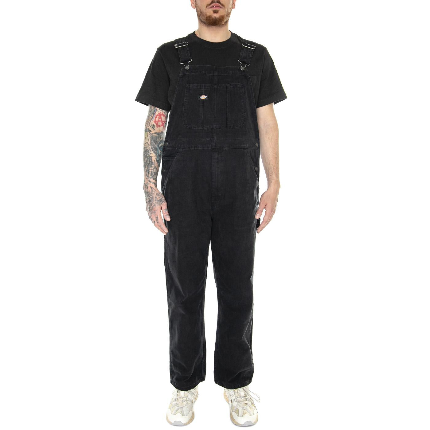 Dickies Duck Canvas Bib Sw Black - Salopette Uomo Nera DK0A4XLXC401  DICKIES 