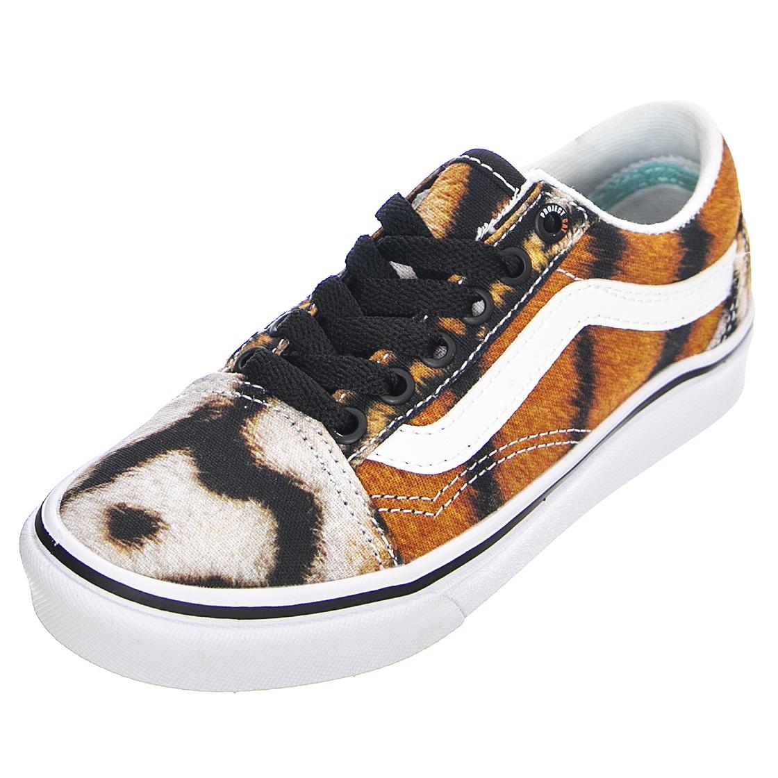 Unisex Youth ComfyCush Old Skool (Discovery) - Scarpe Stringate Profilo Basso Bambino Multicolore / Project Cat / Multi Tiger VN0A4U1Q9A91  VANS 