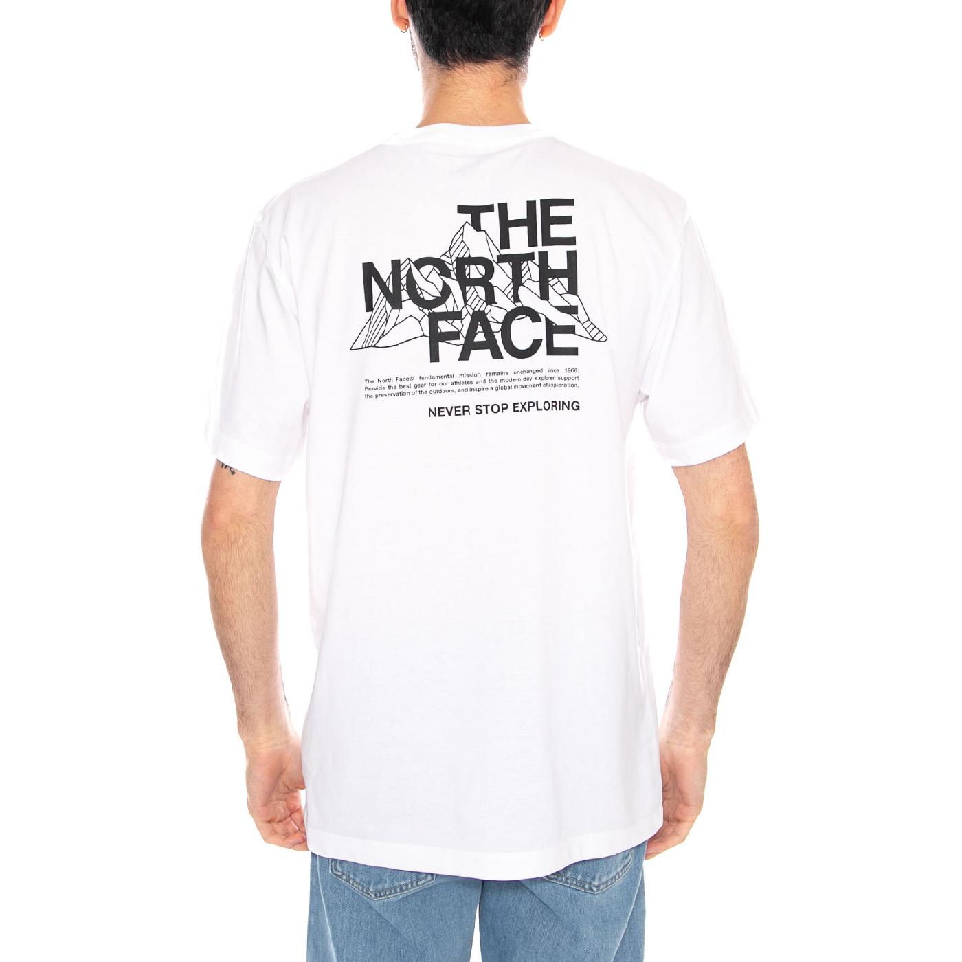 M MNT SKTCH RG SS T TNF White - Maglietta Girocollo Uomo Bianca NF0A8GUZ FN41 THE NORTH FACE 