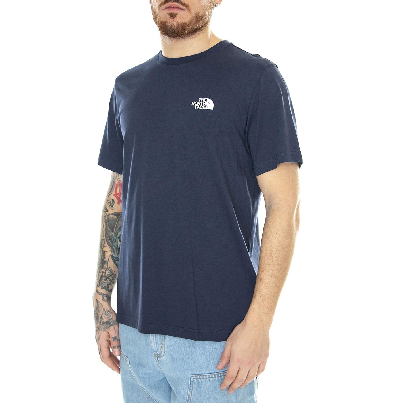 M S/S Simple Dome Tee Tnf Navy - Maglietta Girocollo Uomo Blu NF0A87NG8K21  THE NORTH FACE 