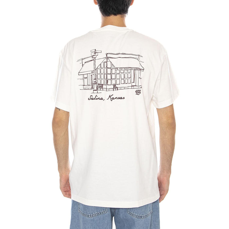 Relaxed Graphic Tee Ecru - Maglietta Girocollo Uomo Crema 112370514 . LEE 
