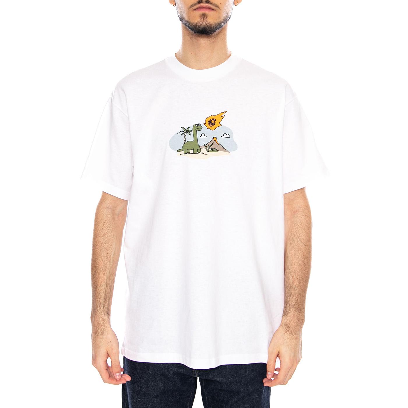 S/S Impact T-Shirt White - Maglietta Girocollo Uomo Bianca I036265 02XX CARHARTT WIP 