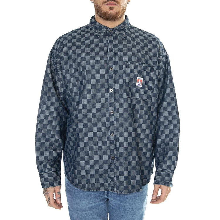 Overshirt Dark Indigo Shirt - Camicia Uomo Blu / Multicolore W5511HX1E  WRANGLER 