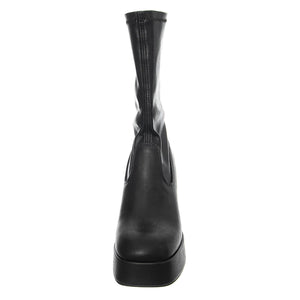 HIDDEN BLACK STRETCH PU - Stivaletti alla Caviglia Donna Neri WSSHIDDEN-BLK . WINDSOR SMITH 