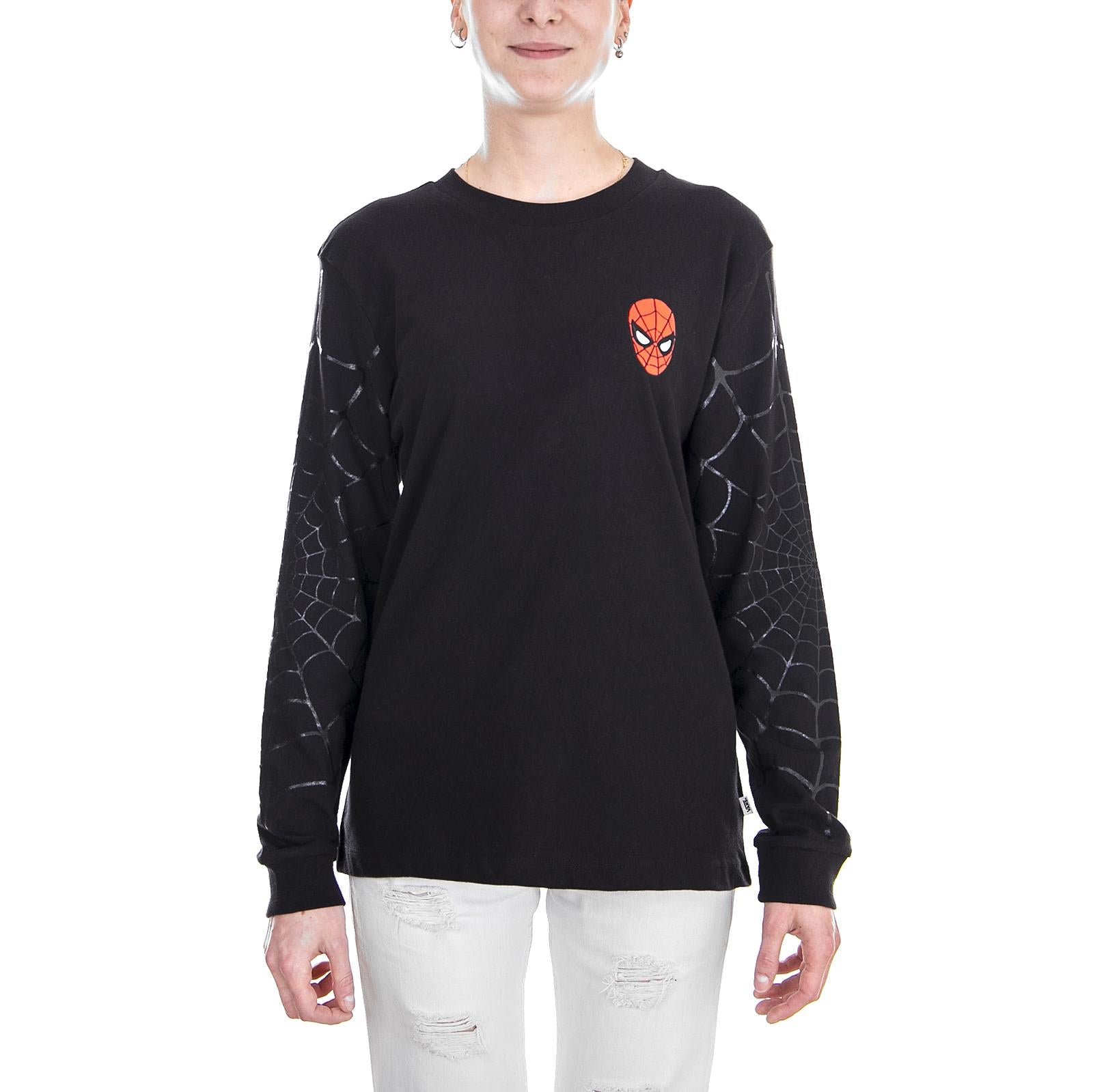 WM SPIDEY WEBS LS BF TEE Black VA3QXQBLK  VANS 