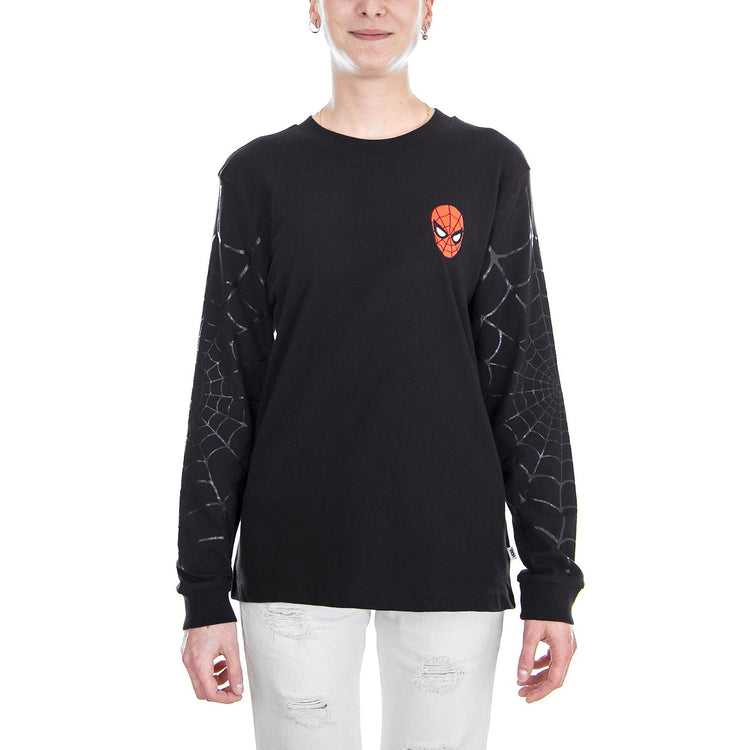 WM SPIDEY WEBS LS BF TEE Black VA3QXQBLK  VANS 