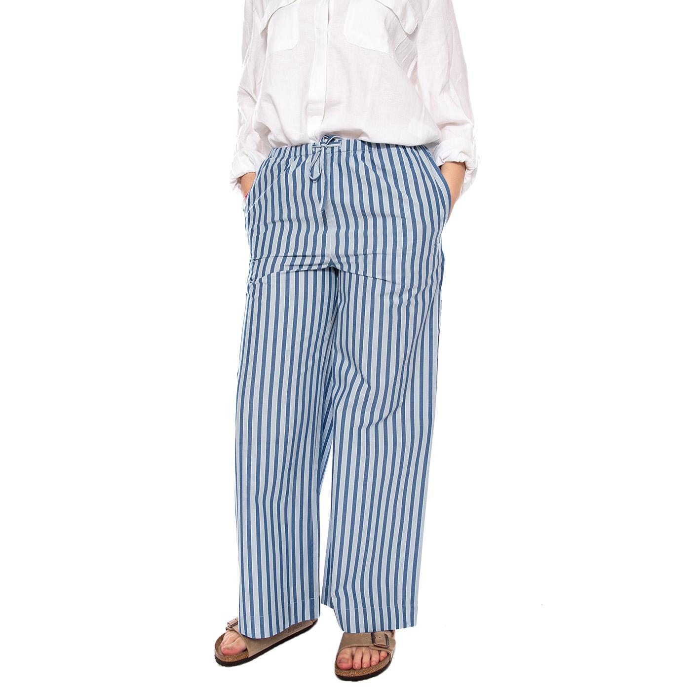 BEGUR STRIPES BRIGITTE PANTS BLUE - Pantaloni Larghi Donna Blu WPT00260 MLT THINKING MU 