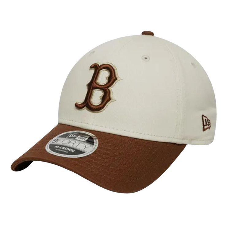 Ws Patch 9Forty MC Light Beige Boston Red Sox - Cappellino con Visiera e Logo a Contrasto Beige 60691351  NEW ERA 