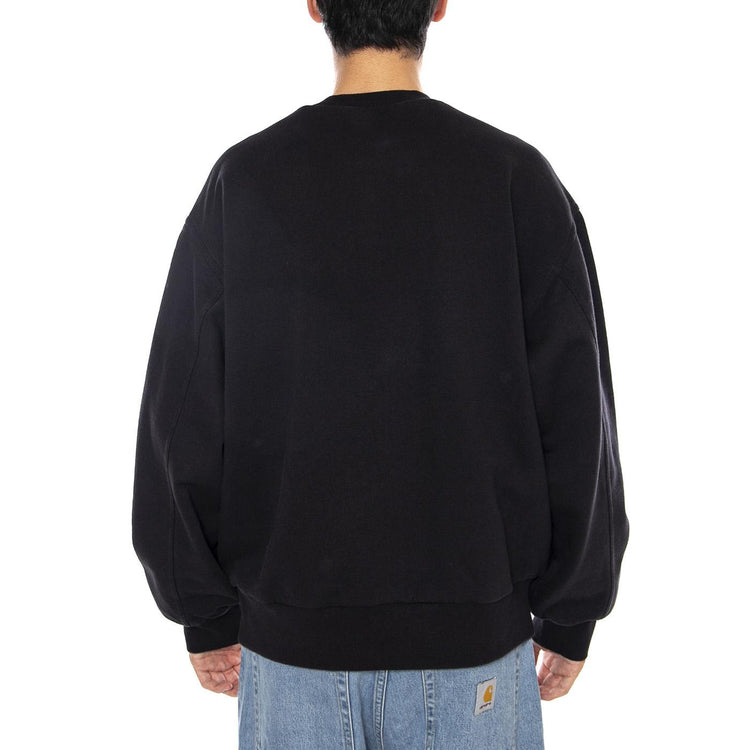 Detroit Sweat Black- Felpa Girocollo Uomo Nera I035547.8906  CARHARTT WIP 