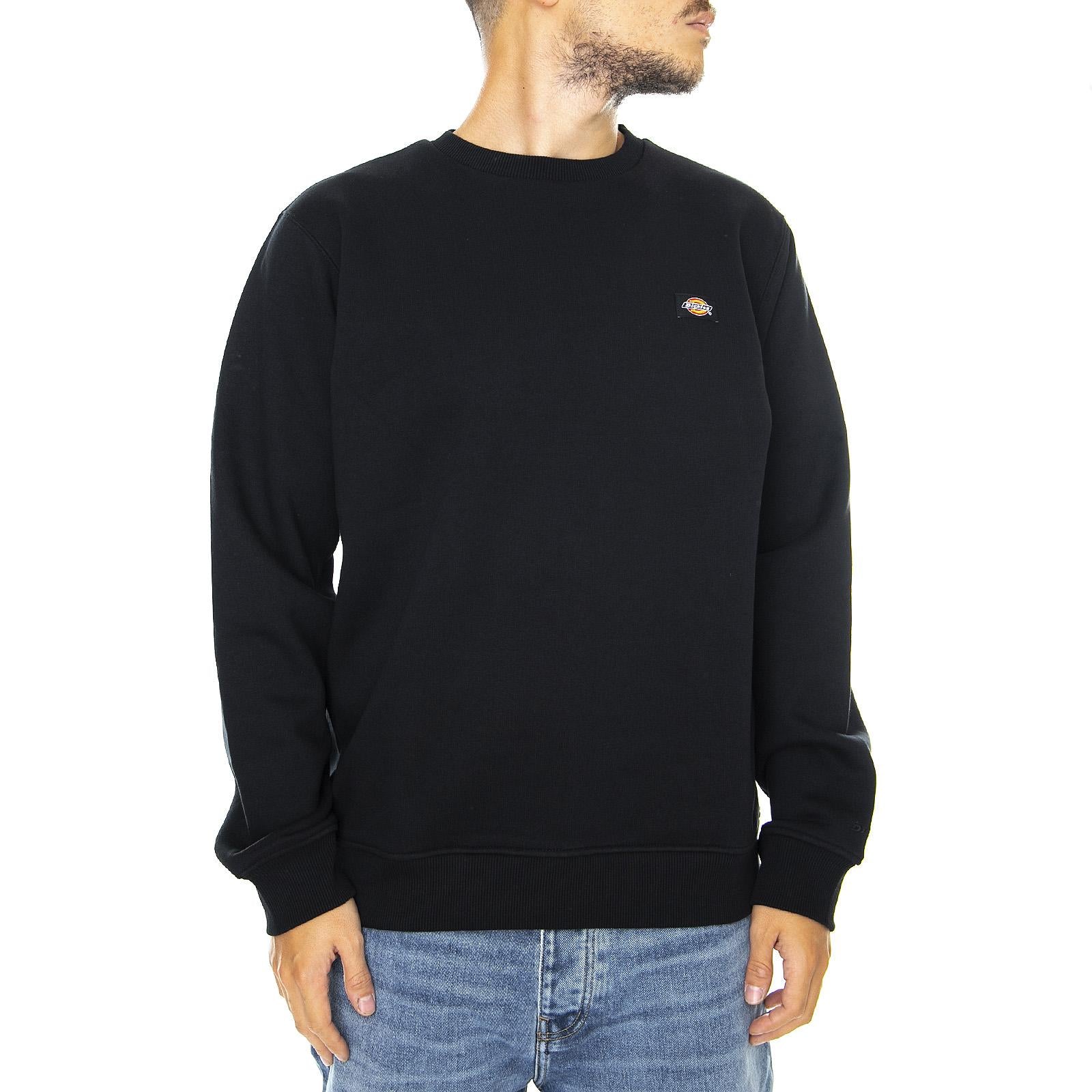 New Jersey Crew-Neck Sweatshirt - Black - Felpa Girocollo Uomo Nera 02 200240-BK . DICKIES 